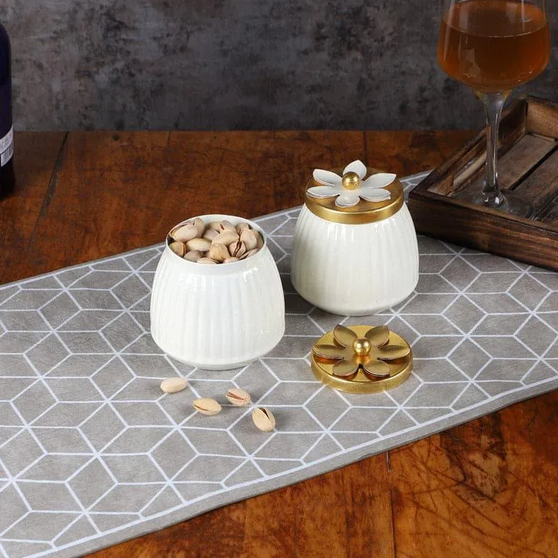 Hewei Flora Jar (White) - Set Of Two media 1