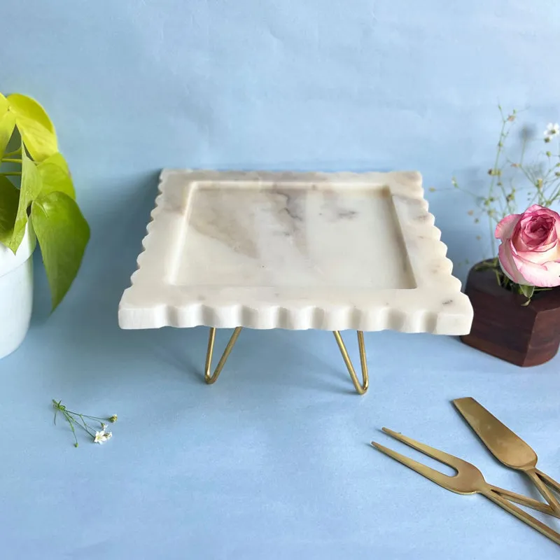Norris NelmoHandcrafted Marble Cake Stand media 3