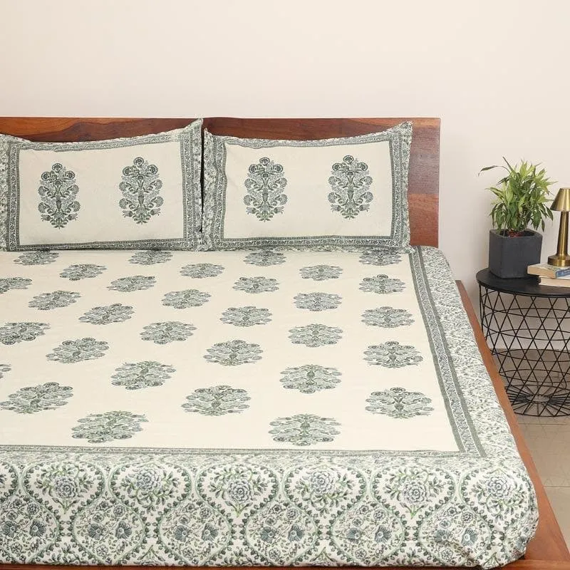 Gypsy Garden Cotton Bedsheet - 180 TC media 1