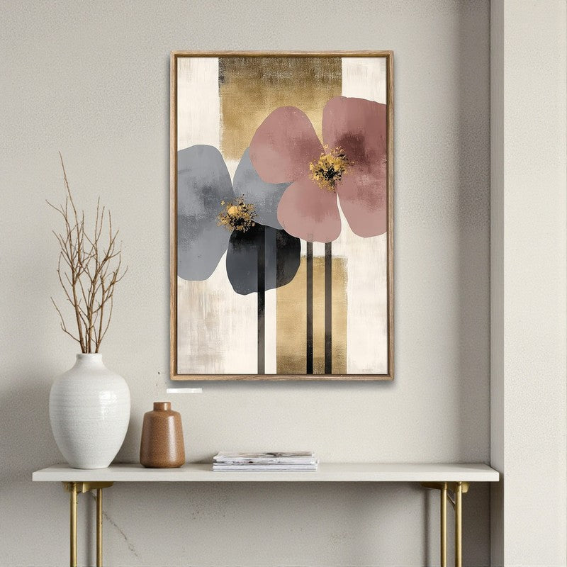 Fragile Fleur Canvas Floral Wall Art With Frame media 2