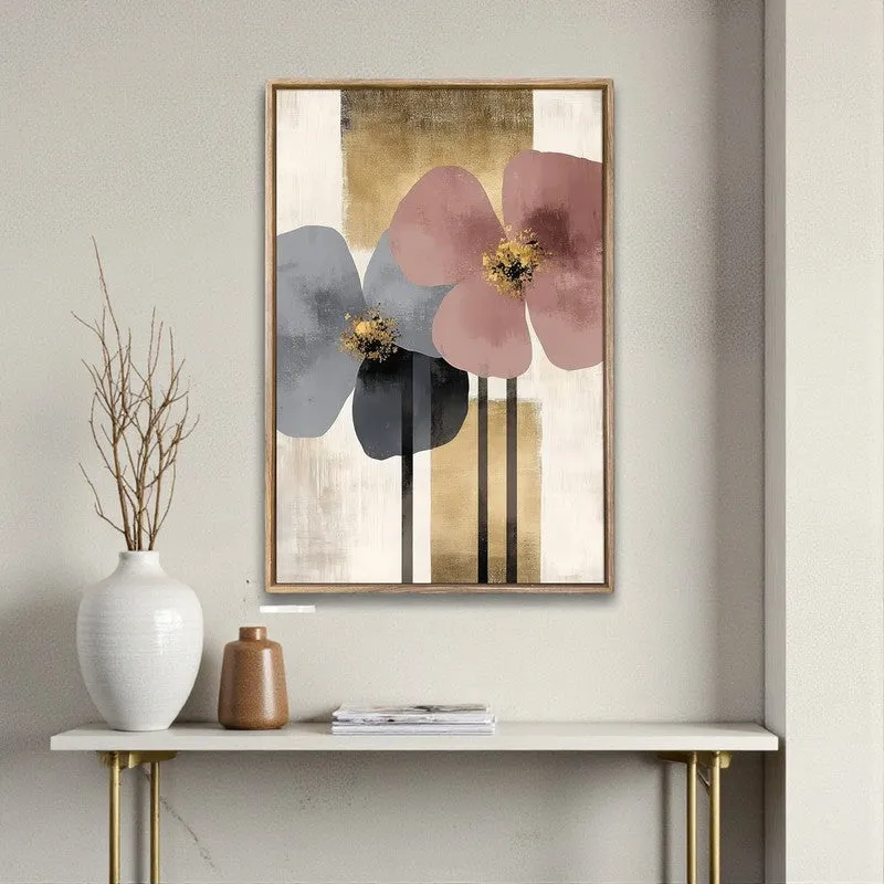 Fragile Fleur Canvas Floral Wall Art With Frame media 2