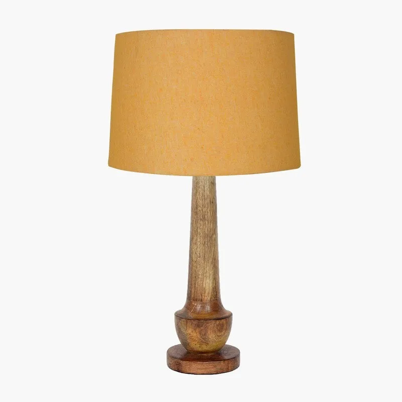 GlowEdge Adjus Wooden Table Lamp - Yellow,Brown media 3