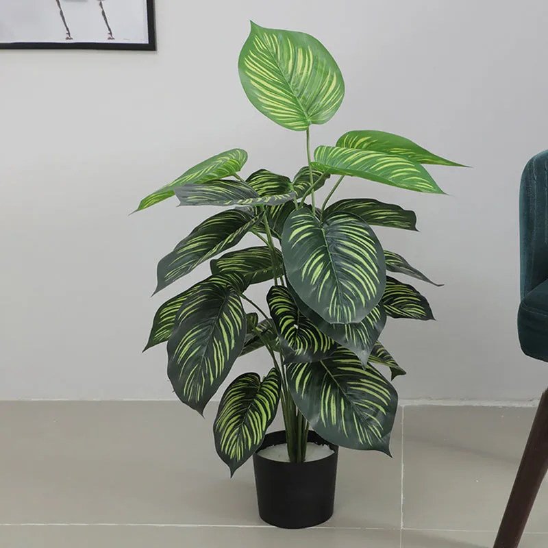Mella Artificial Plant With Black Plastic Pot - 2.6 Feet media 3