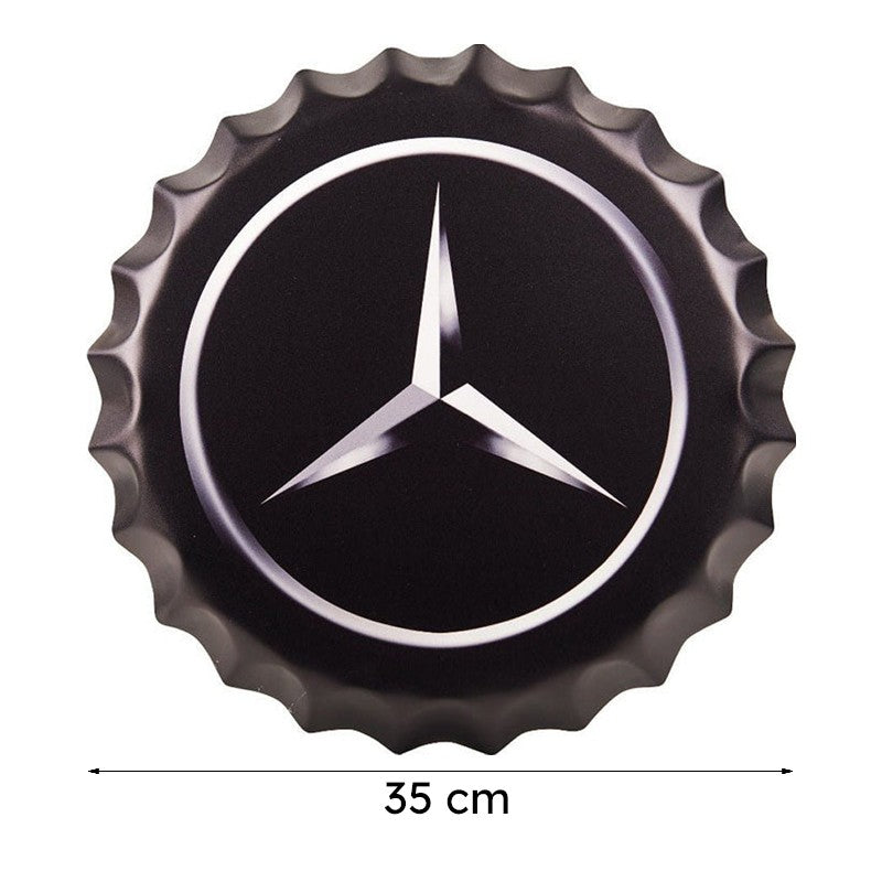 Mercedes Bottle Cap Metal Wall Accent media 7