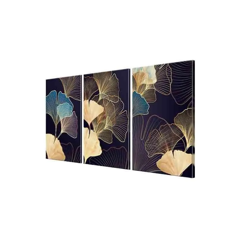 Gulmohar Poly Canvas Wall Art - Set of Three media 4