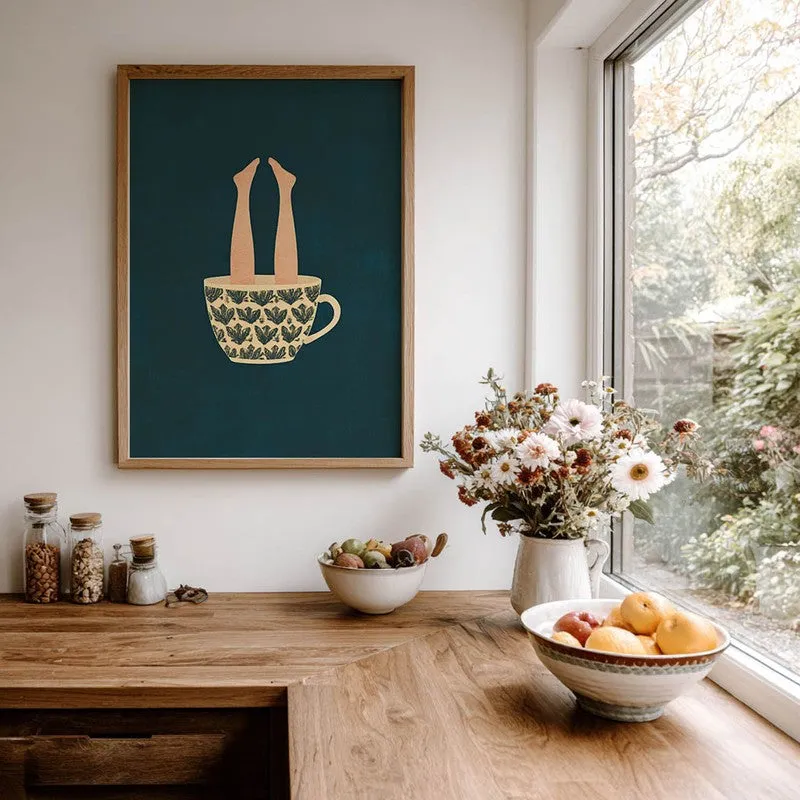 Sip & Drown Archival Canvas Wall Art - Brown media 8