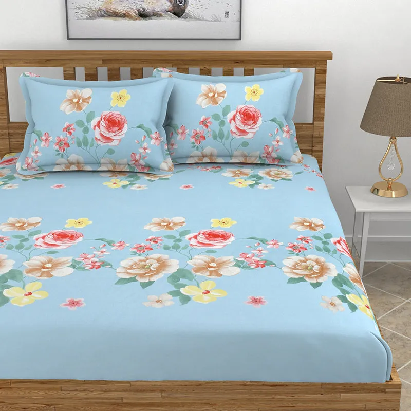 Damien Floral Microfiber Microfiber Bedsheet - 150 GSM media 5