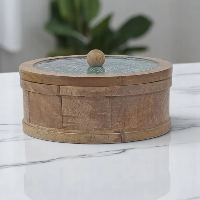 Rasva I Wood Roti Box - Teal media 3