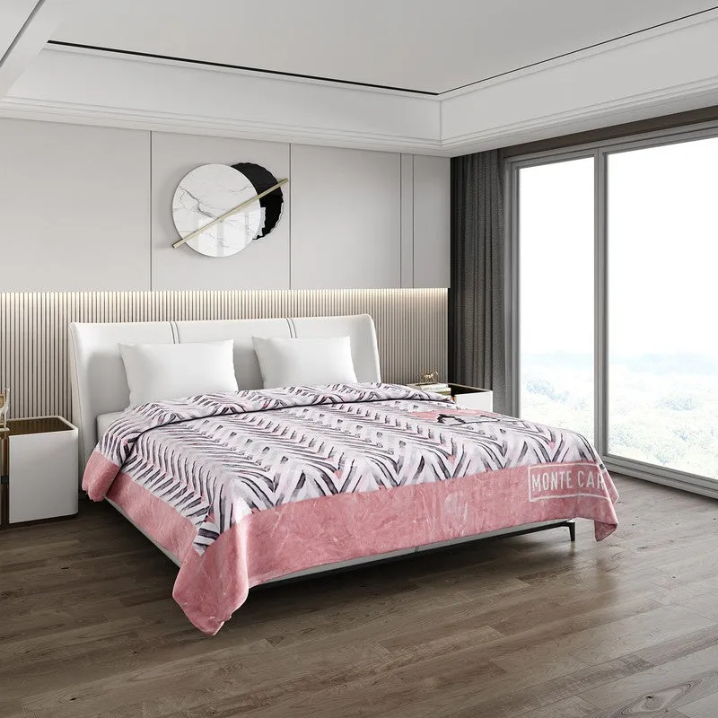 Monte Carlo Blush Palm Oasis Blanket - 800 GSM media 1