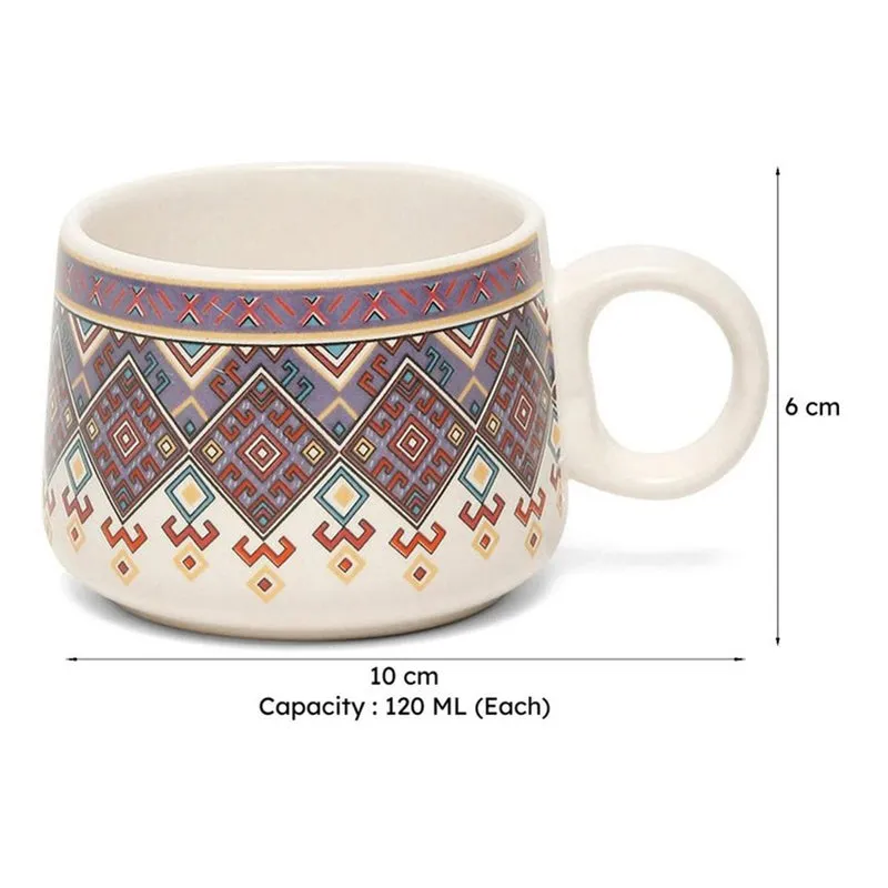 Kalpvriksha Ceramic Tea Cup (120 mL Each) - Set Of Six media 9