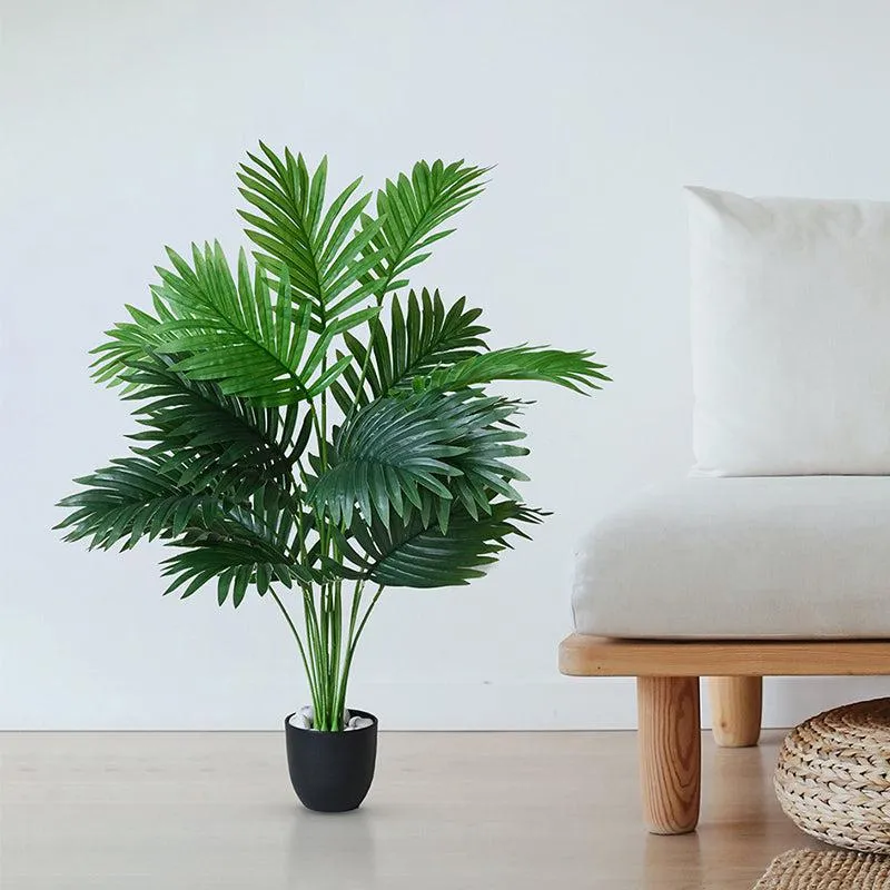 Faux Everlasting Areca Palm Plant With Black Plastic Pot - 82 cm (2.7 ft) media 3