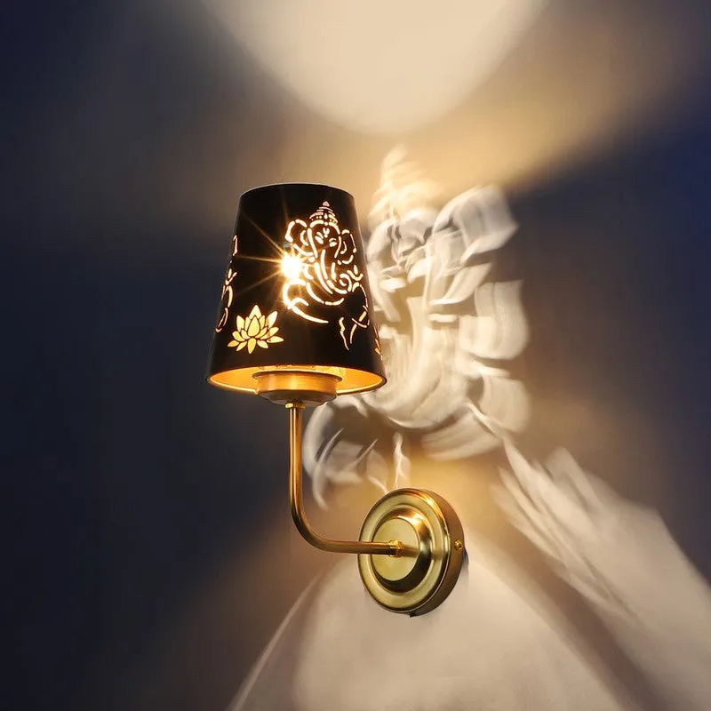 AuraCut Ganesha Metal Wall Lamp media 7