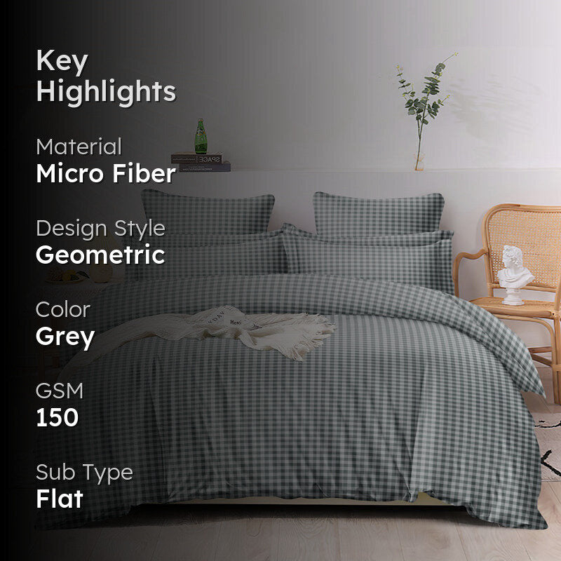 Checkered Dreams Microfiber Bedsheet - 150 GSM media 2