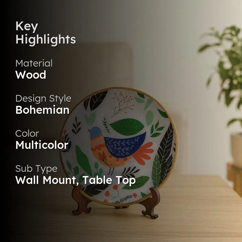Artistic Bird Wall Plate with Stand media 2