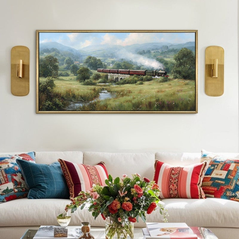 Cloudtrack Canvas Wall Painting With Frame