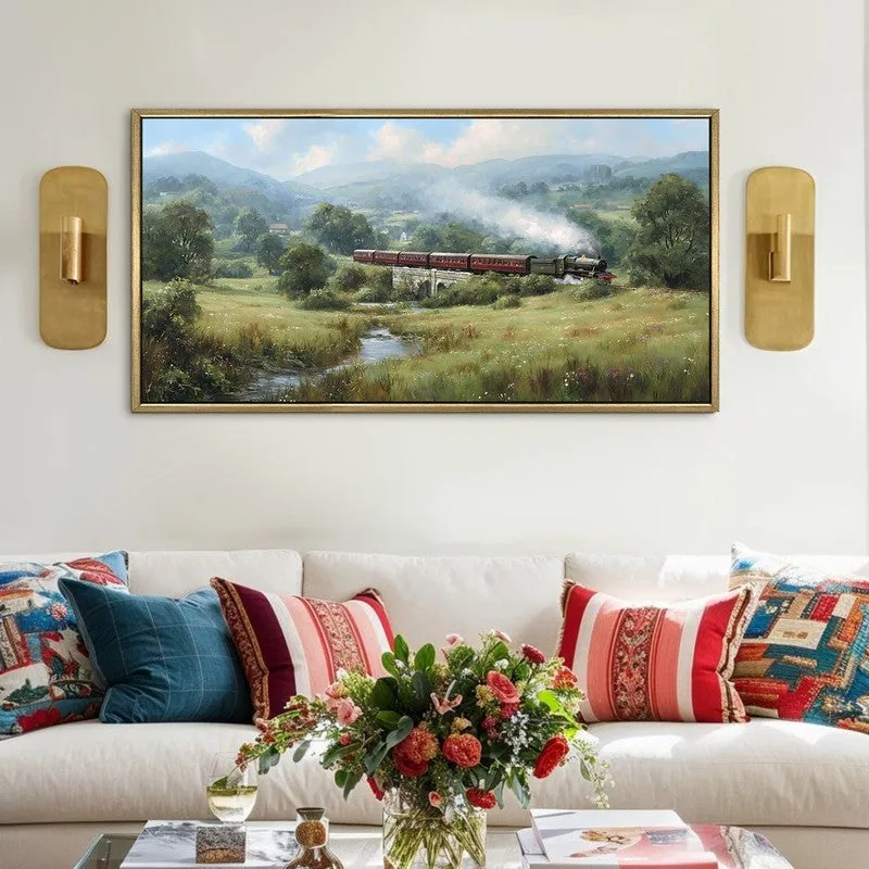 Cloudtrack Canvas Wall Painting With Frame media 1