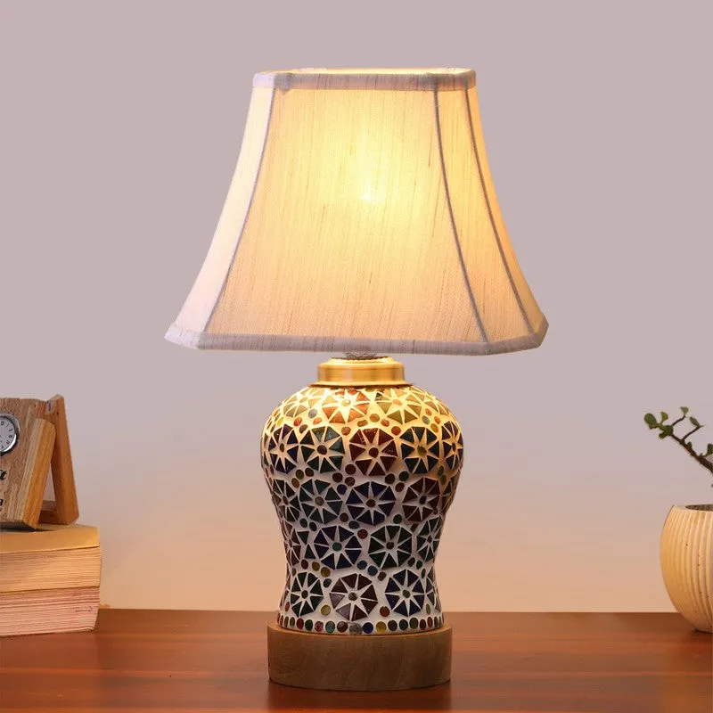 Astrona Square Wooden Table Lamp - Multicolor media 3