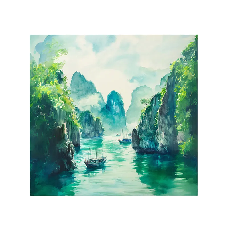 Turquoise Waterscape Showpiece media 5