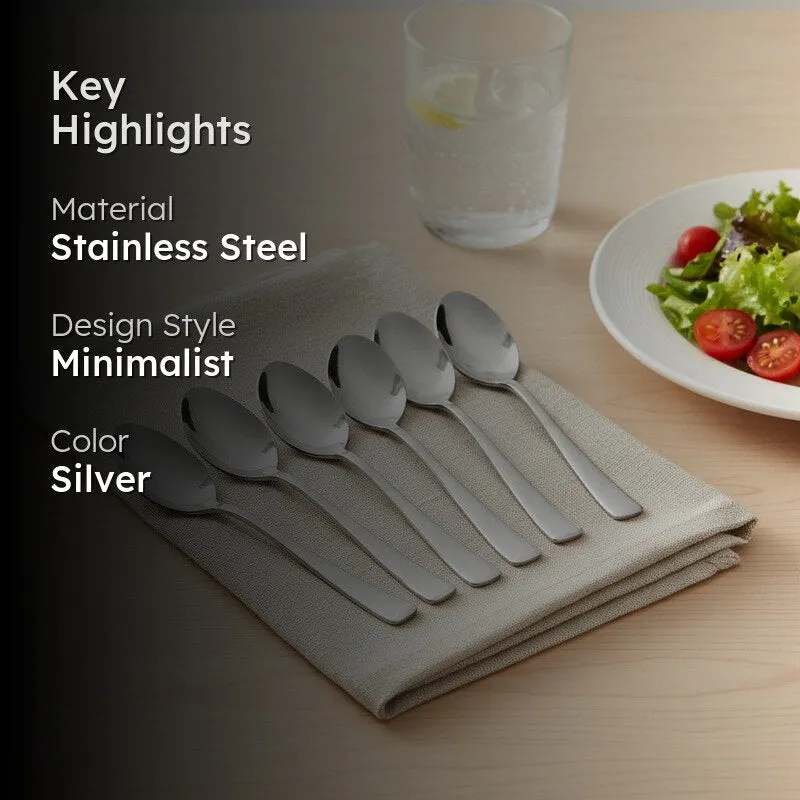 Lucia Stainless Steel Baby Spoon - Set of Six media 2