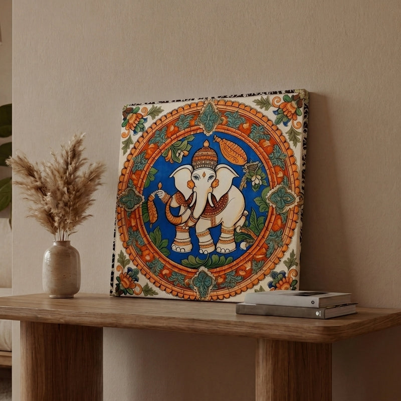 Madhubhani Haathi Wall Art