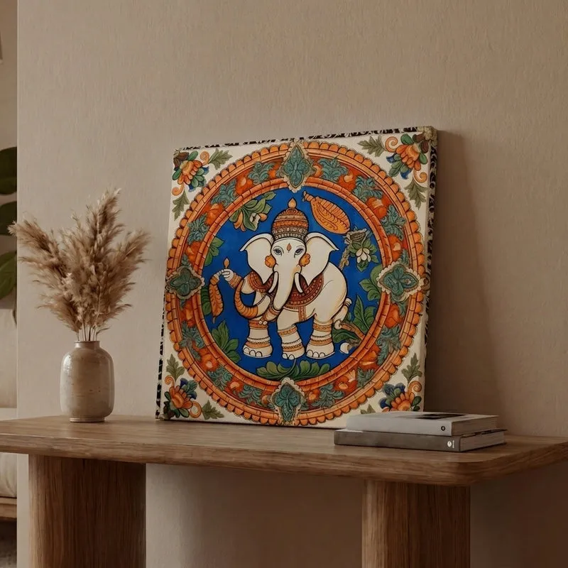 Madhubhani Haathi Wall Art media 1
