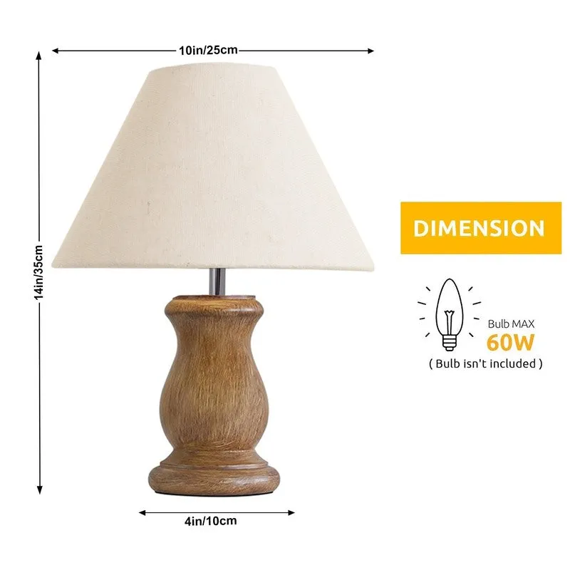CleanGlow Wooden Table Lamp - Beige media 7
