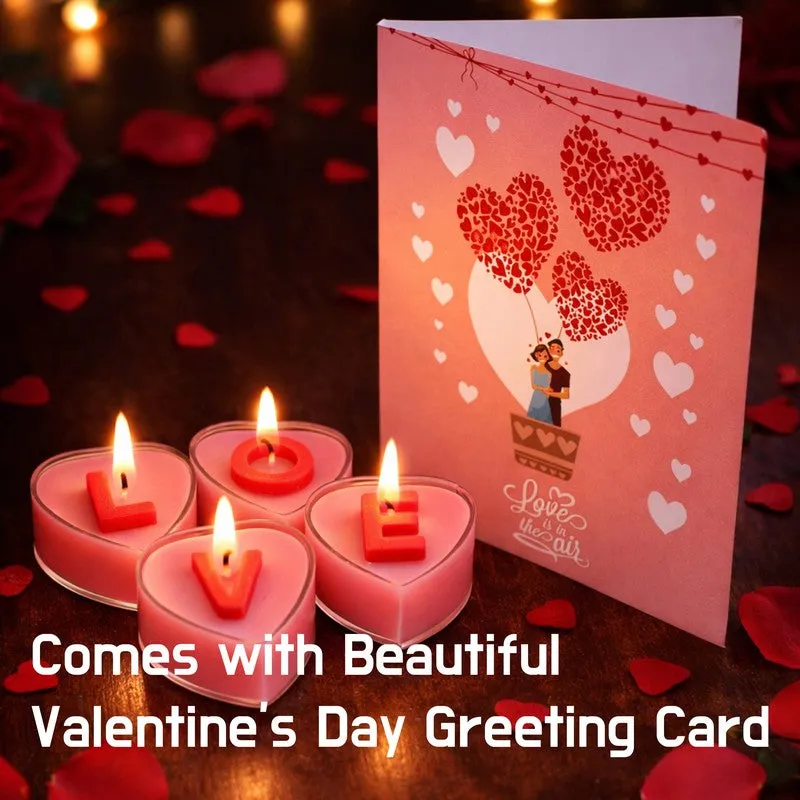 Heart Flame Scented Candles With Greating Card media 8