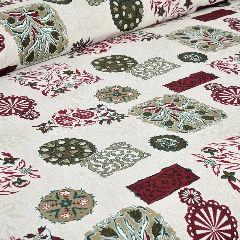 Zarina Floral Floral Cotton Bedsheet (Pink & White) - 160 TC media 5