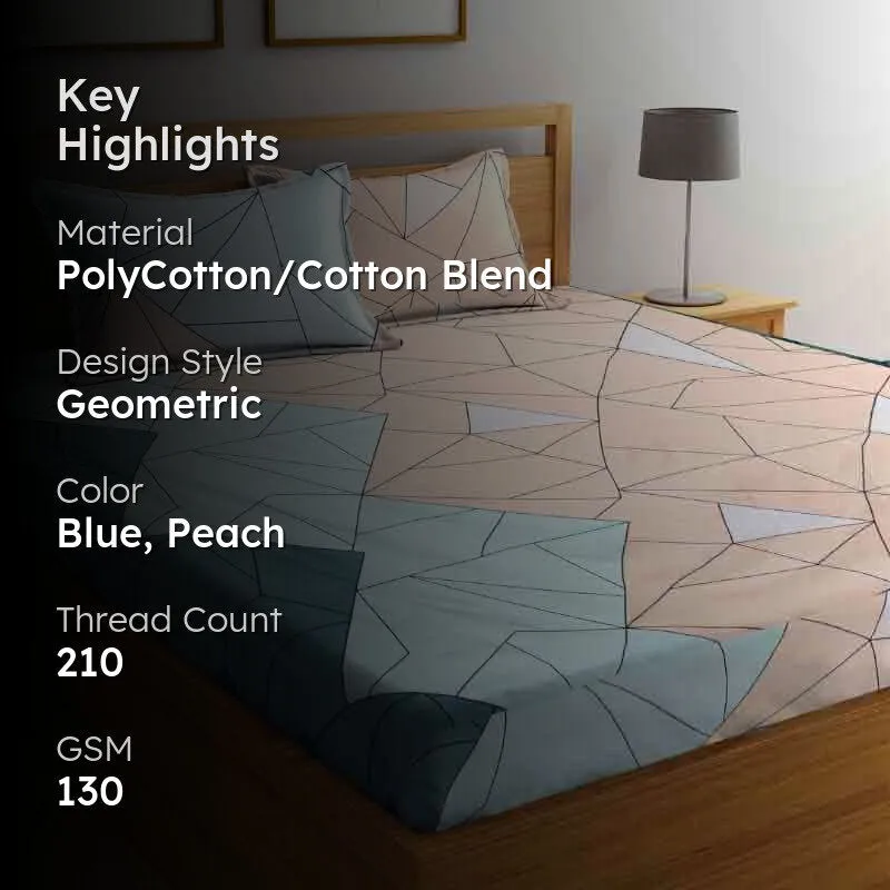 Mosaic Geometric Bedsheet - 130 GSM media 2