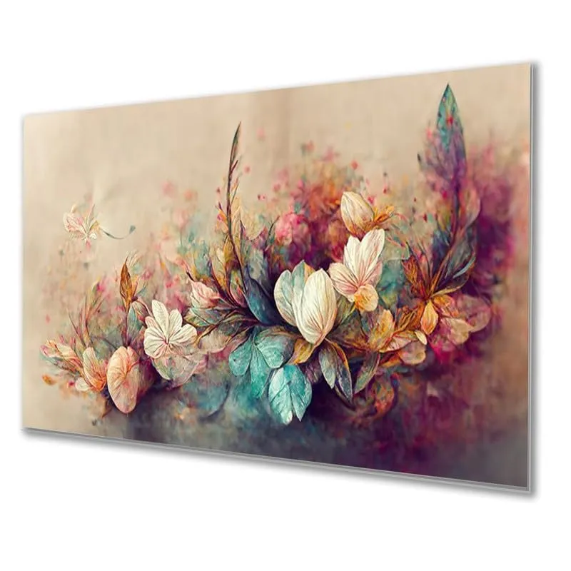 Opulent Floral Canvas Wall Painting With Frame media 5