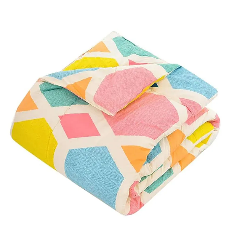 Watercolor Hexagons Geometric Microfiber Comforter - 150 GSM media 5