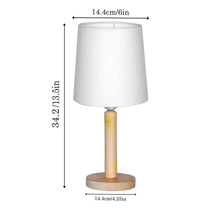 Serafine and Wood Fabric Table Lamp - White,Brown media 7