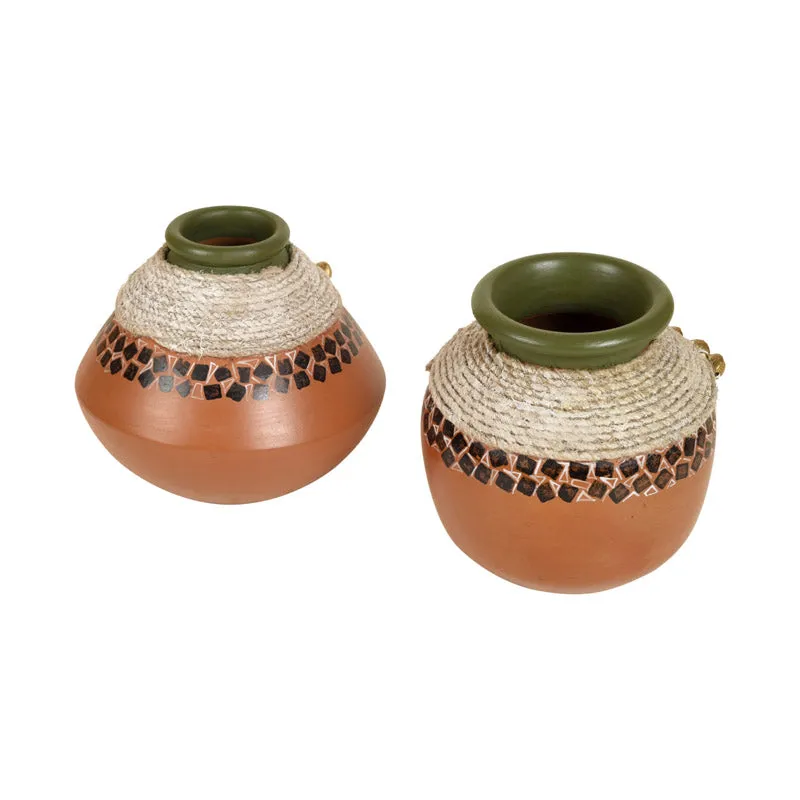 Ambra Terracotta Vase - Two Piece Set media 5
