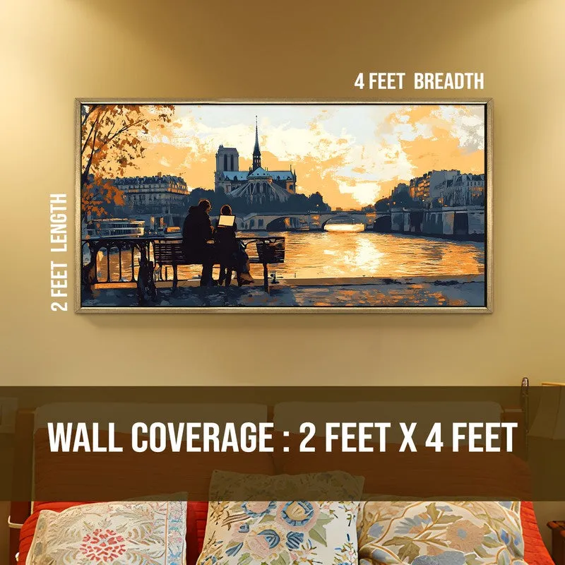 Twilight Canvas Wall Painting With Frame media 8