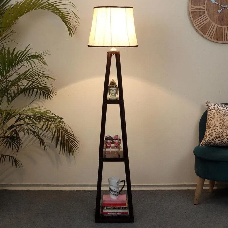 Seasa Wistera Floor Lamp With Shelf - Ivory media 1