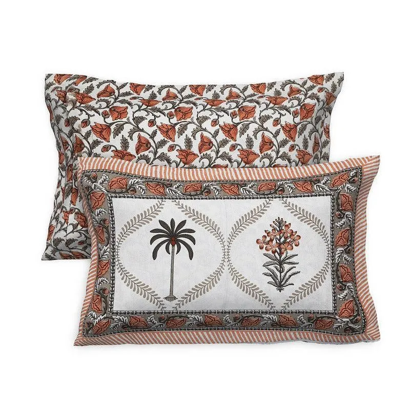 Amoda Ethnic Cotton Bedsheet (Peach) - 160 TC media 5