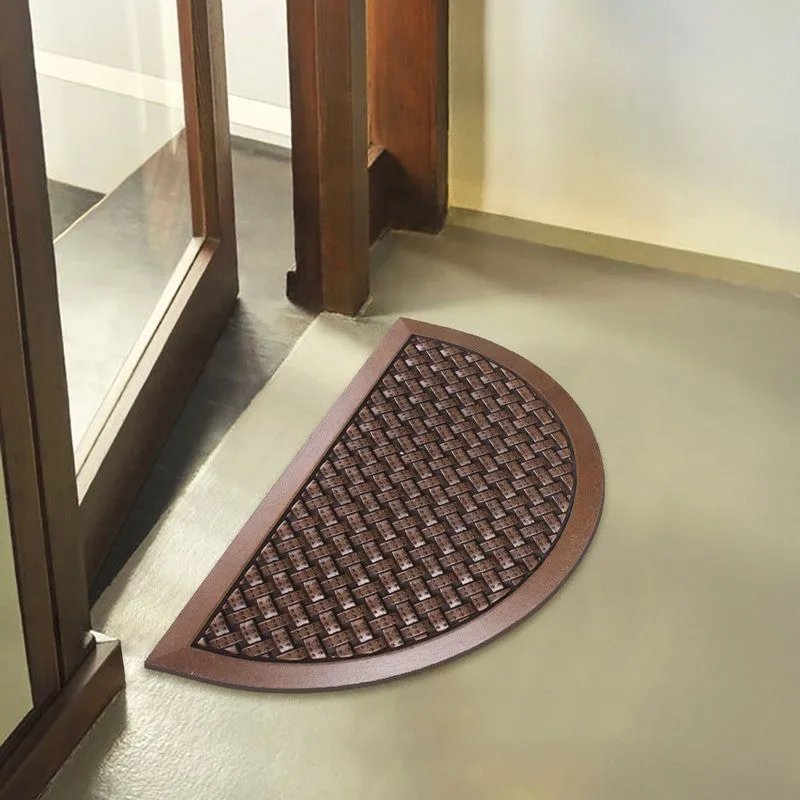 Vorn Abstract Rubber Door Mats - Brown media 1