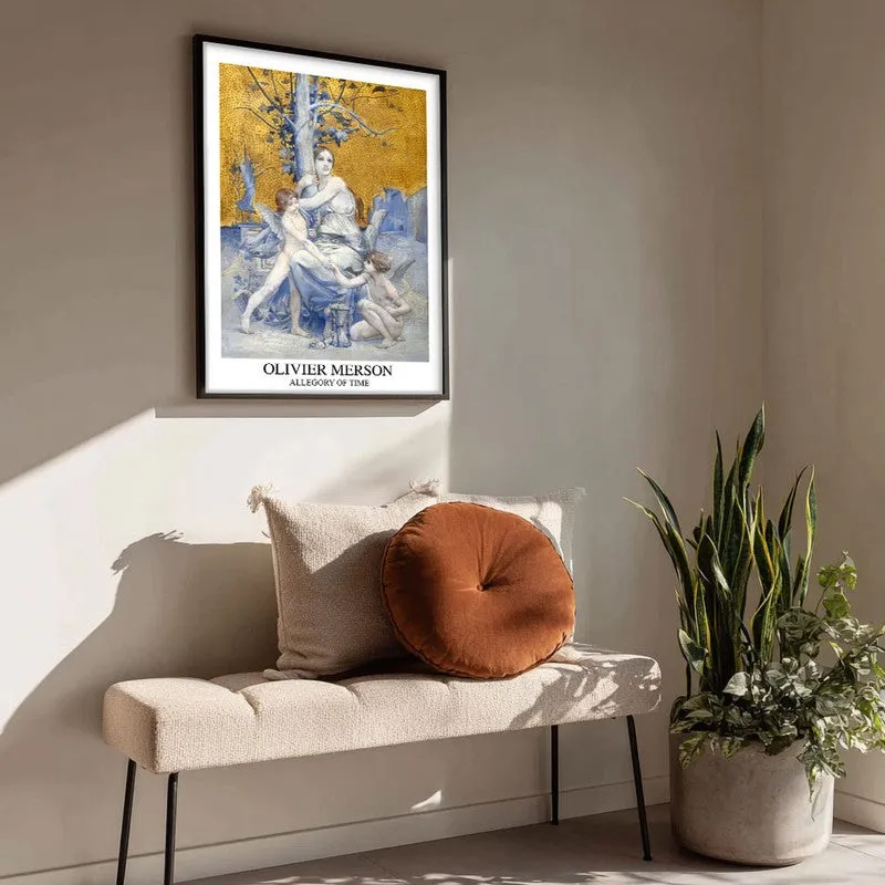 Allegory Of Time Olivier Merson Archival Canvas Wall Painting - Black Frame media 4