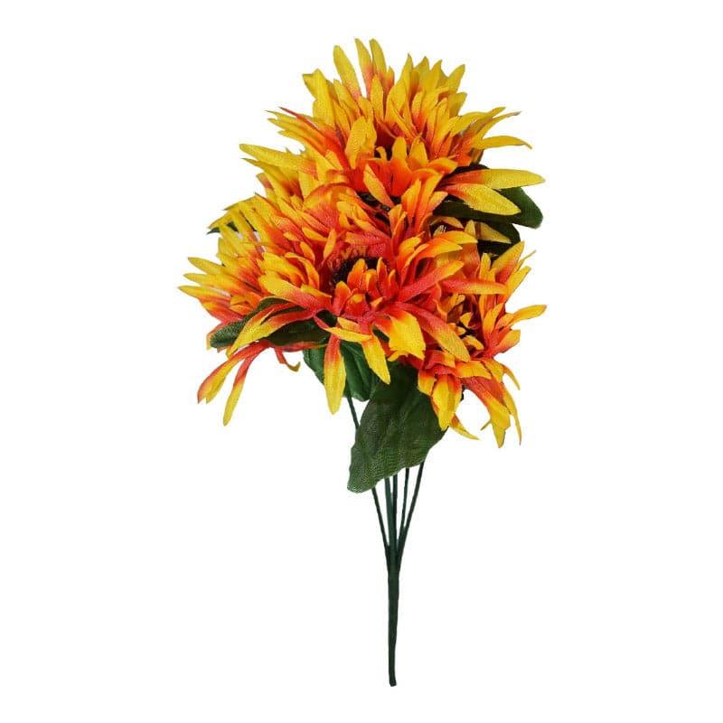 Faux Chrysanthemum Bunch - Orange media 3