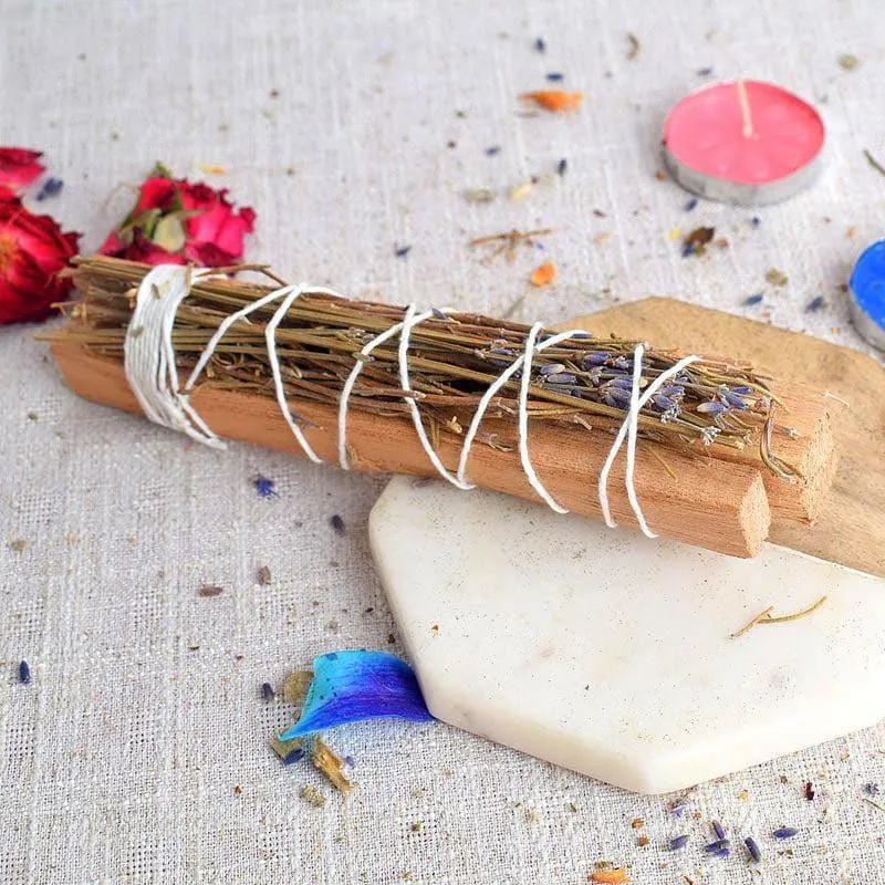 Meditative Wood With Rosemary and Lavender Smudge Wand media 4