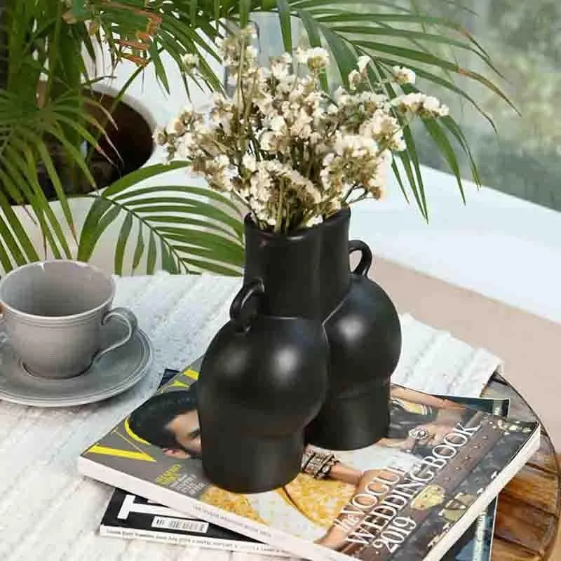 Greek Goddess Vase - Black media 3