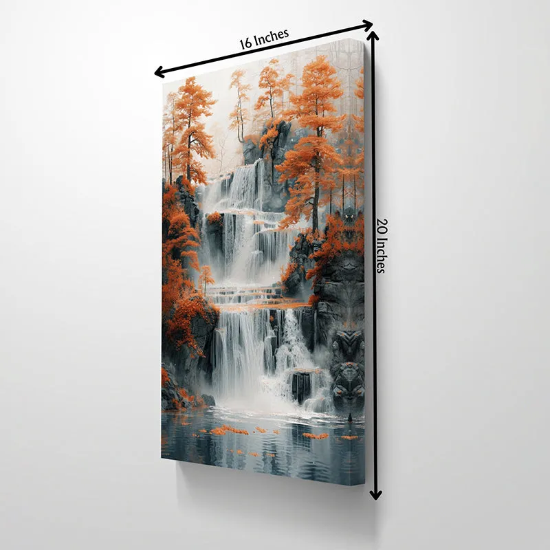 Autumn Cascades Canvas Wall Painting media 6
