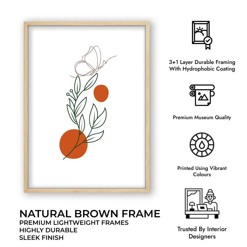 Rust Rhythm Canvas Wall Painting With Brown Frame media 10