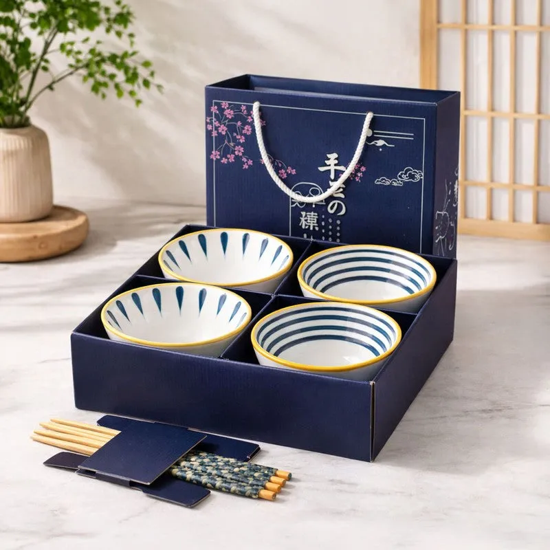 Rioware Dine Calm Ceramic Snack Bowls (250 mL Each) - Set of Four media 1