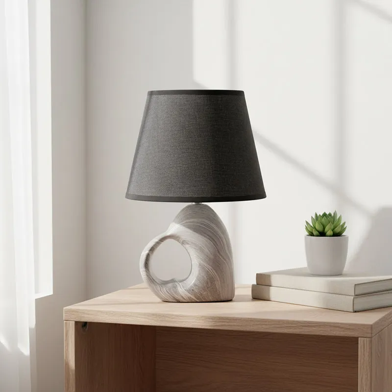 AarviDecor Monroe Decorative Cotton Table Lamp - Black media 3