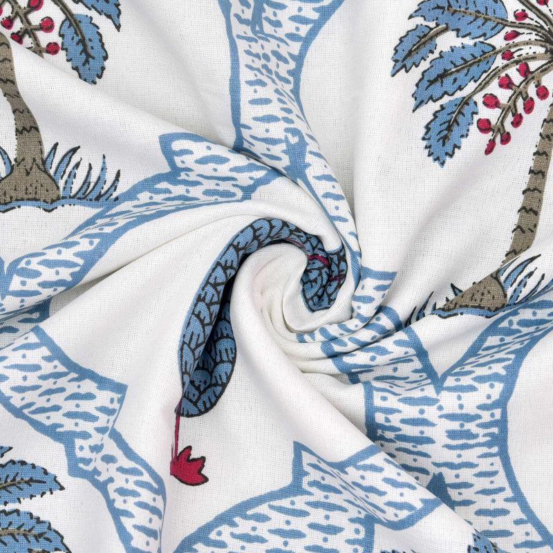Zenith Ethnic Reversible Cotton Dohar (Blue & White)  - 180 GSM media 4
