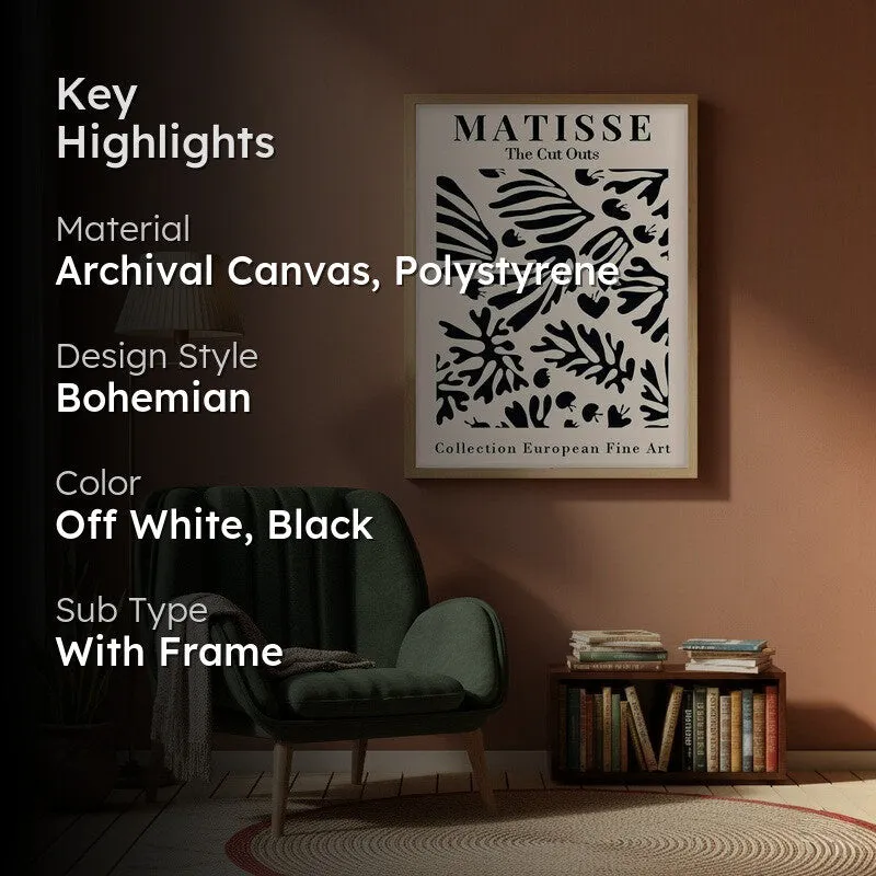 Nocturne Canvas Wall Painting With Brown Frame media 2