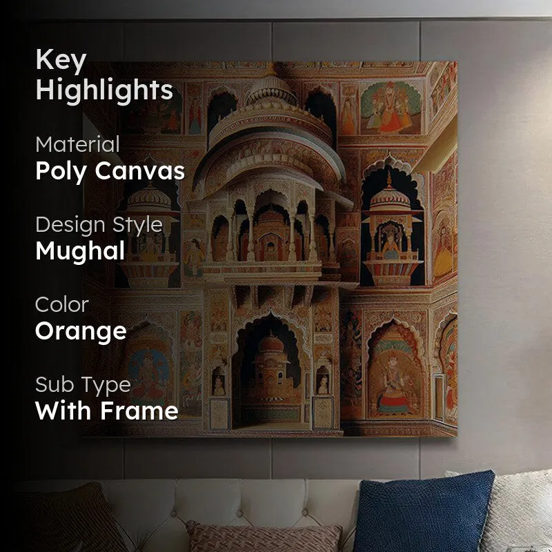 Intricate Facade Mahal Wall Painting media 2