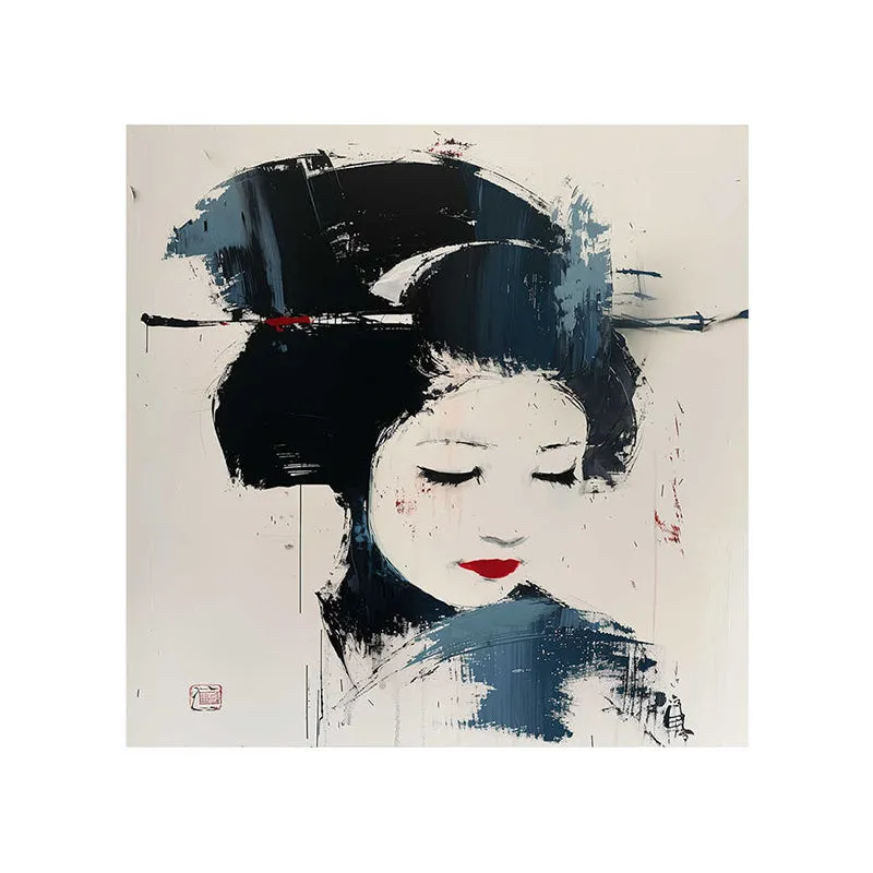 Japanese Woman Poly Canvas Wall Painting media 5
