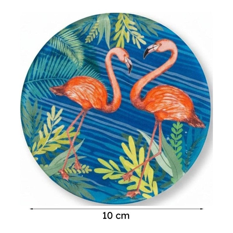 Flamingo Flame Round Coaster - Set Of Four media 5